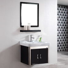 High end Black color stainless steel small bathroom vanity and sink